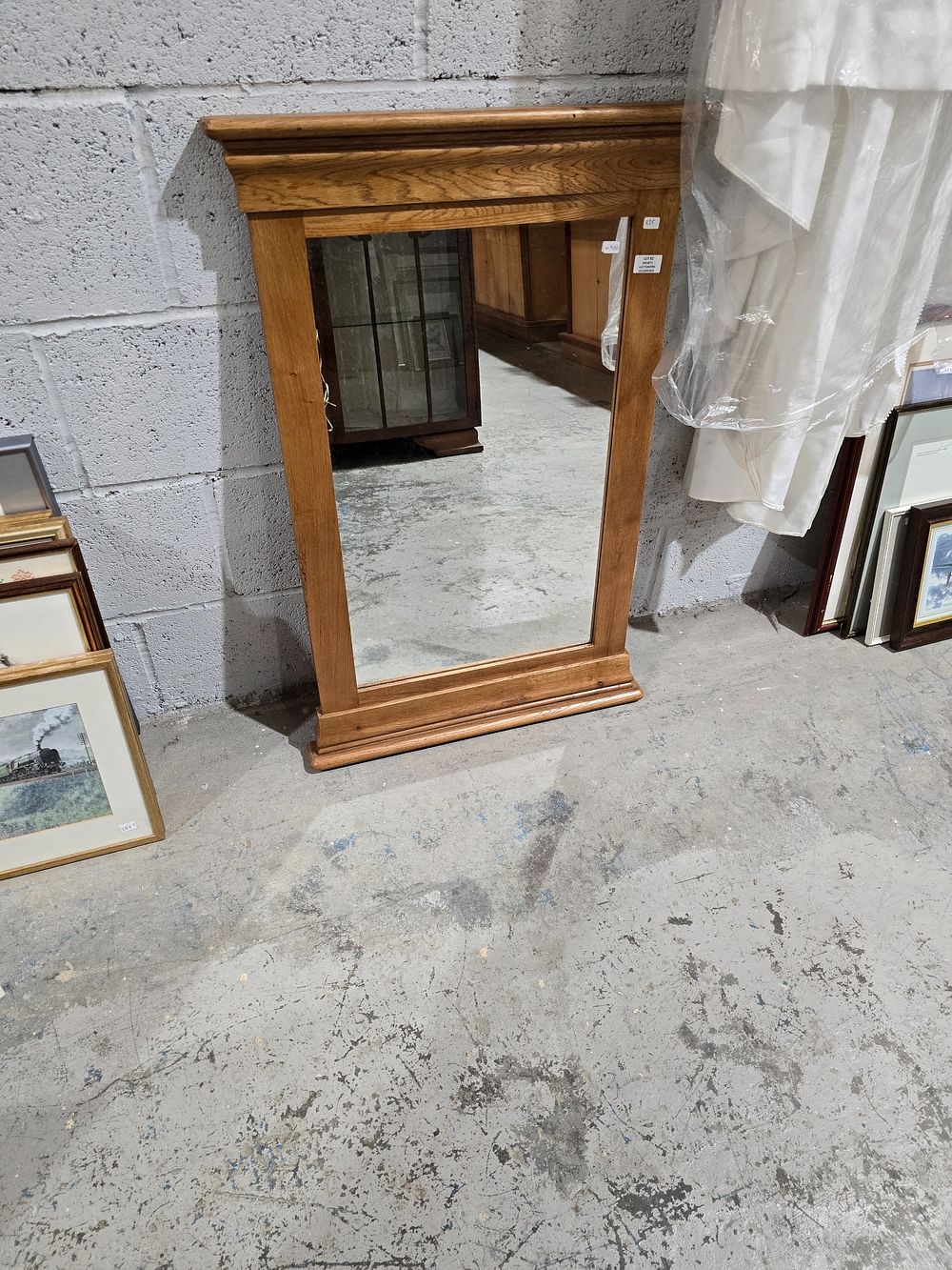 Lot 82: 1 X OAK JB GLOBAL MIRROR 35 INCH...
