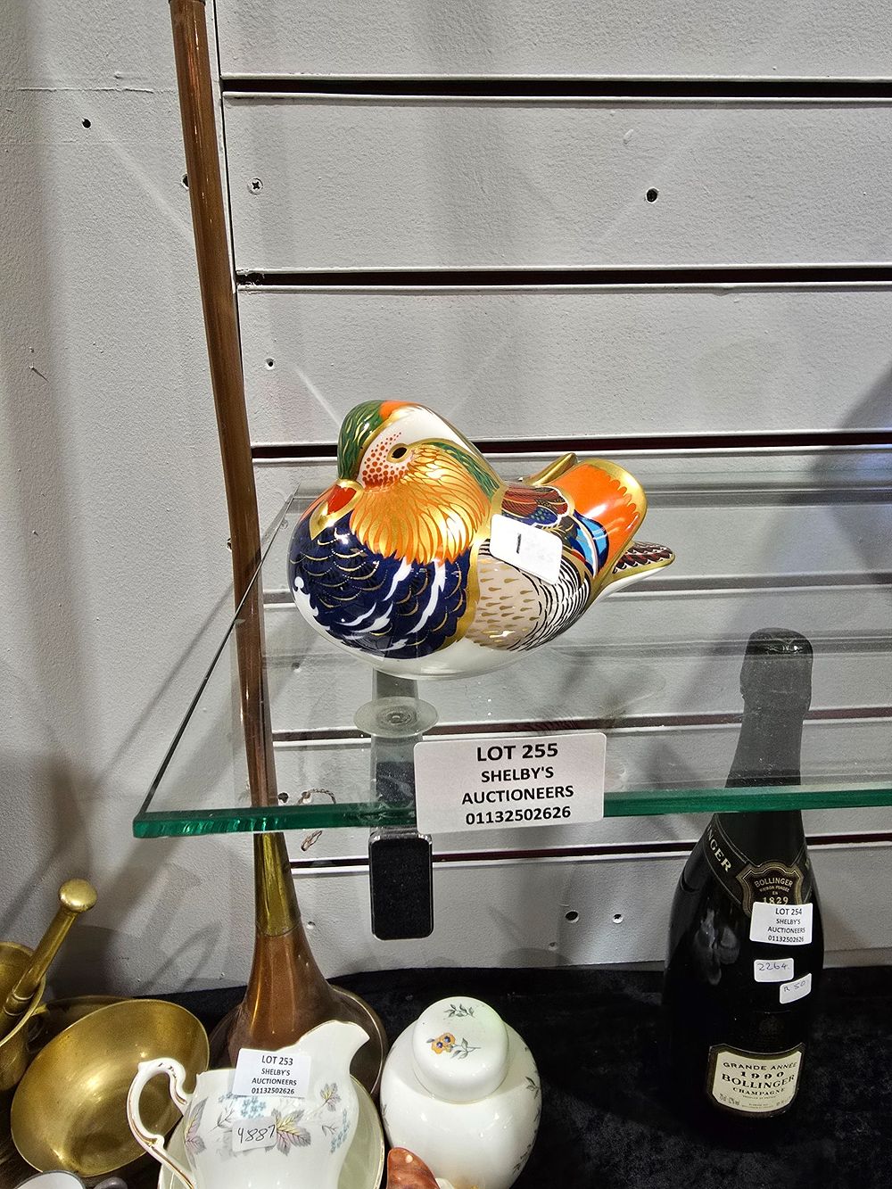 Lot 255: 1 X ROYAL CROWN DERBY MANDARIN DUCK PAPERWEIGHT...