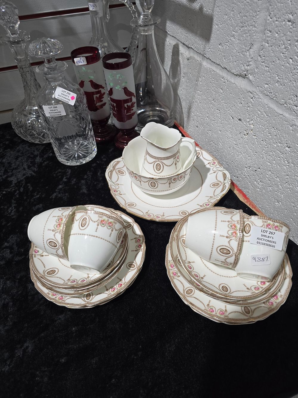 Lot 267: 17 PIECES OF ROYAL DOULTON COUNTESS PATTERN TEA...