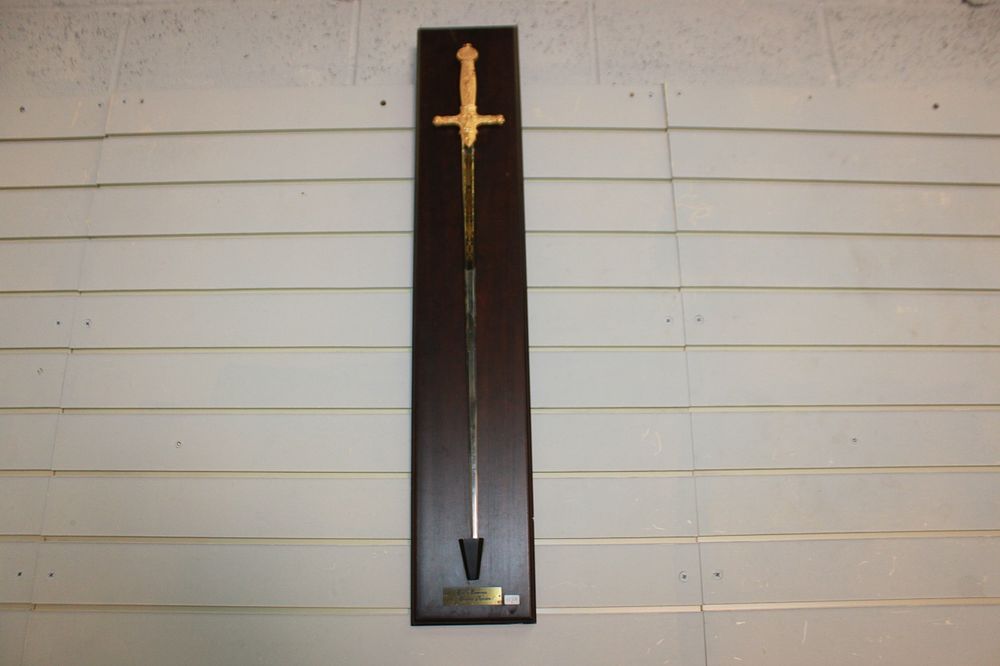 Lot 72: 1 X REPLICA NAPOLEAN SWORD ON BASE FRANKLIN...