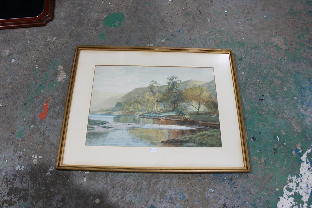 Lot 107: 1 X WATER COLOUR LANDSCAPE SCENE BY ARTIST...