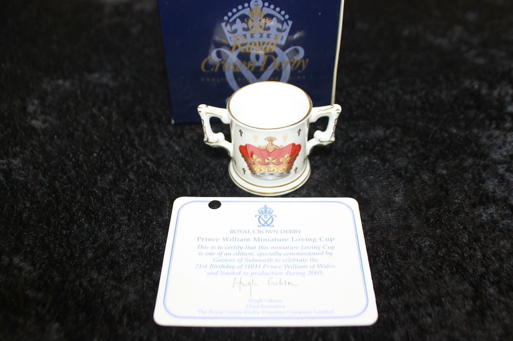 Lot 165: 1 X ROYAL CROWN DERBY PRINCE WILLIAM MINIYURE...