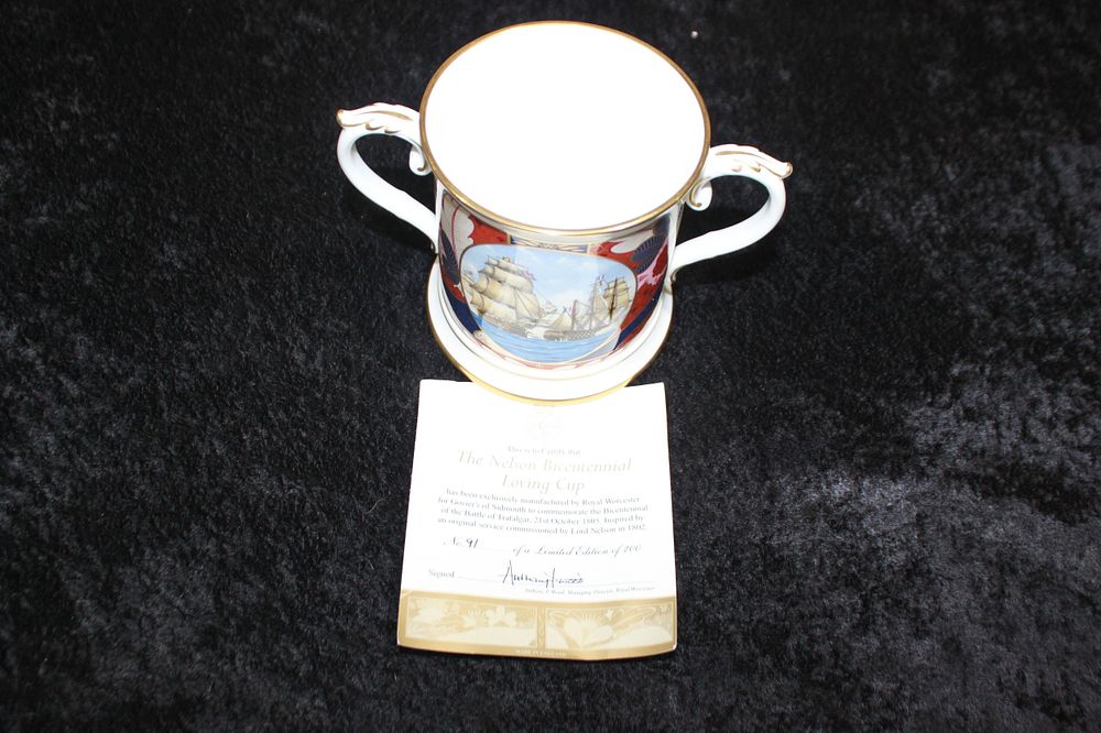 Lot 177: 1 X ROYAL WORCESTER THE NELSON BICENTENNISAL LOVING...