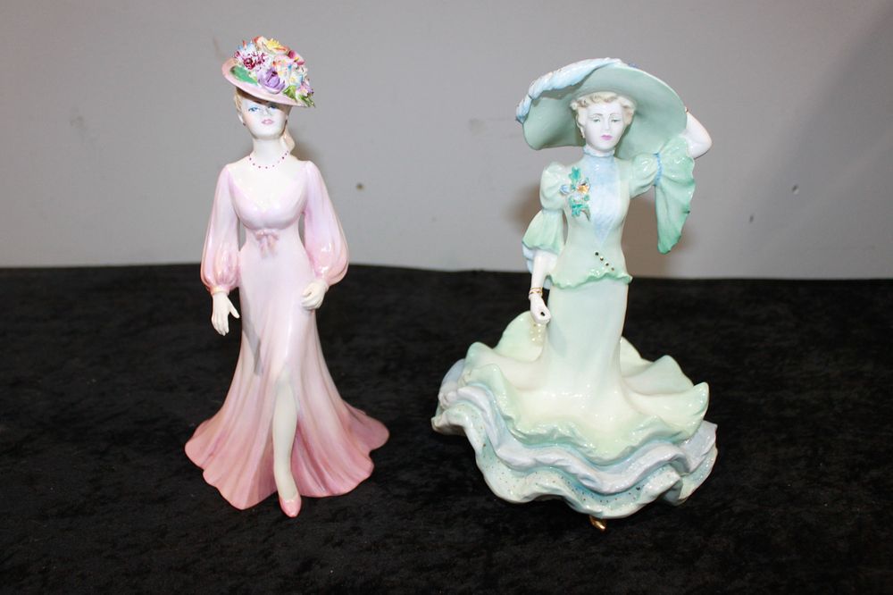 Lot 188: 2 X COAL PORT LADY FIGURINES DAVID SHILLING...