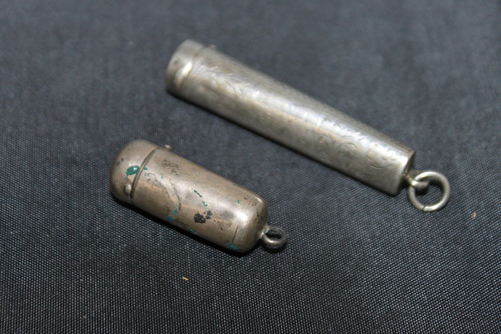 Lot 362: 2 X SILVER CHERUTTE HOLDERS S &CO BIRMINGHAM...
