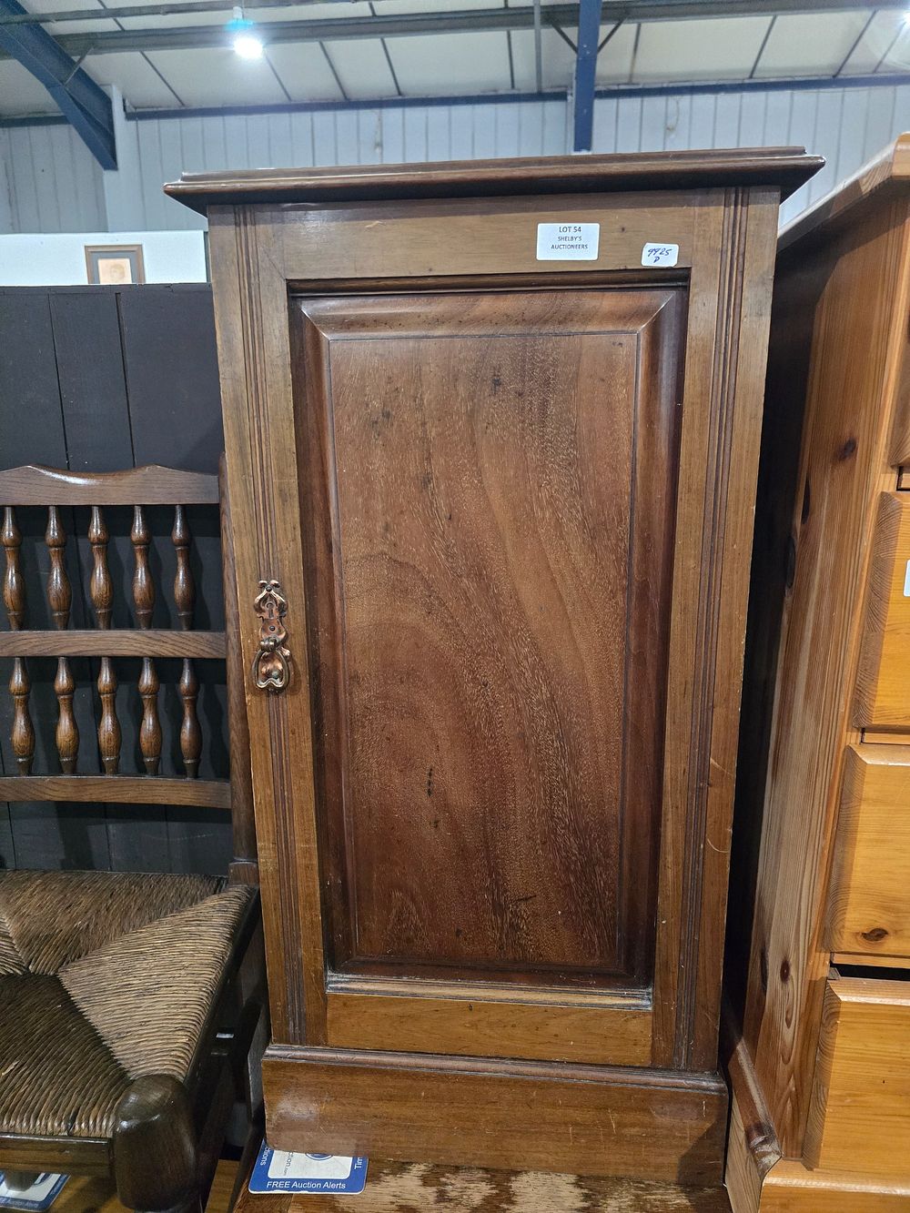 Lot 54: 1 X EDWARDIAN BEDSIDE CABINET