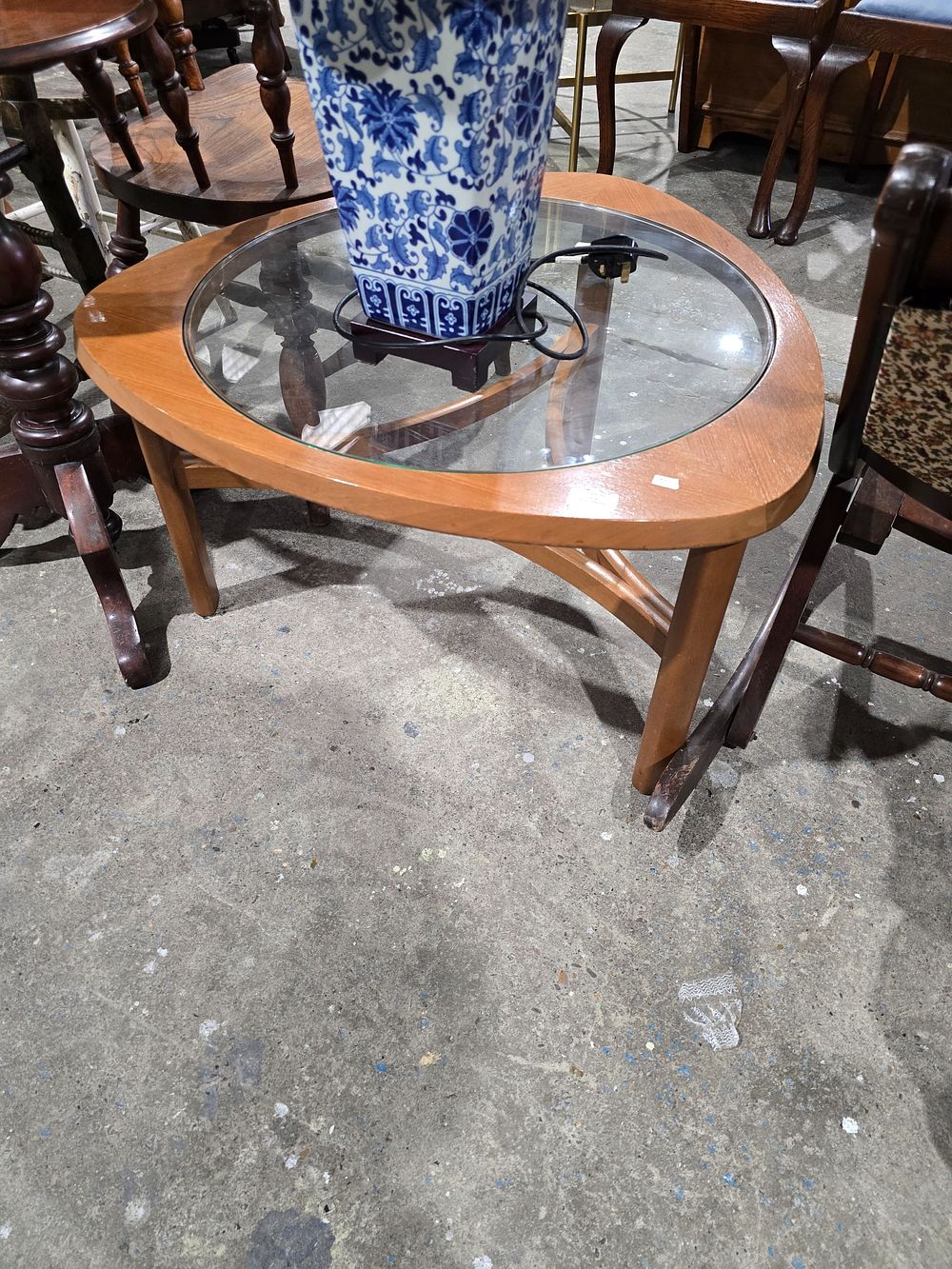 Lot 70: 1 X ASTRO NATHAN MID CENTURY TEAK GLASS...