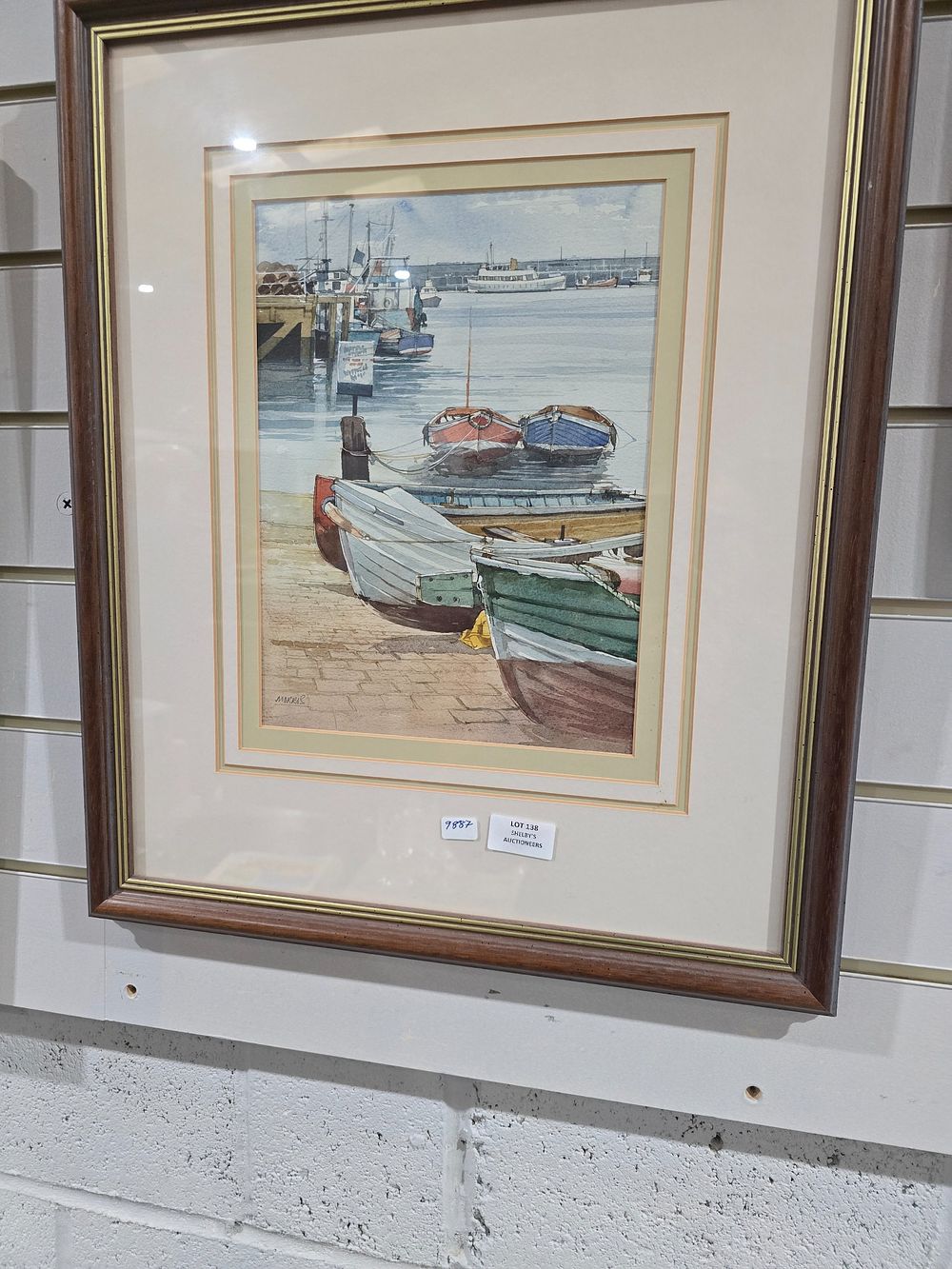 Lot 138: 1 X MORRIS WATER COLOUR HARBOUR SCENE 13...