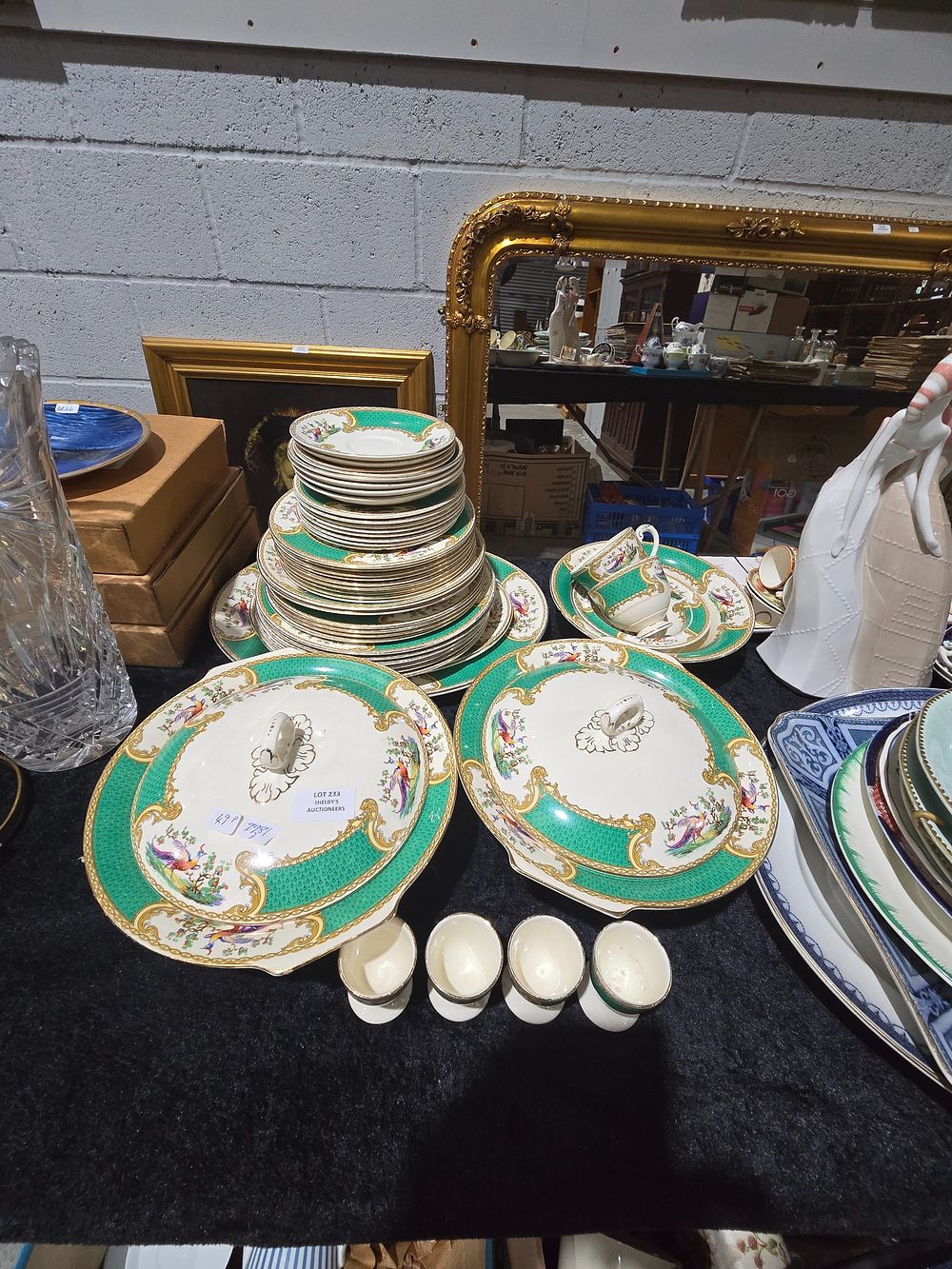 Lot 233: 49 PIECES OF ROYAL CROWN MYOTTS STAFFORDSHIRE INDIAN...