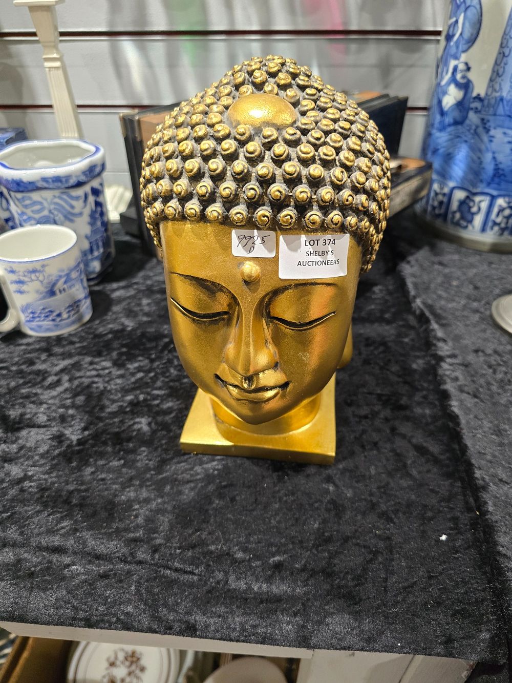 Lot 374: 1 X PAPER MACHE BUDDAH HEAD