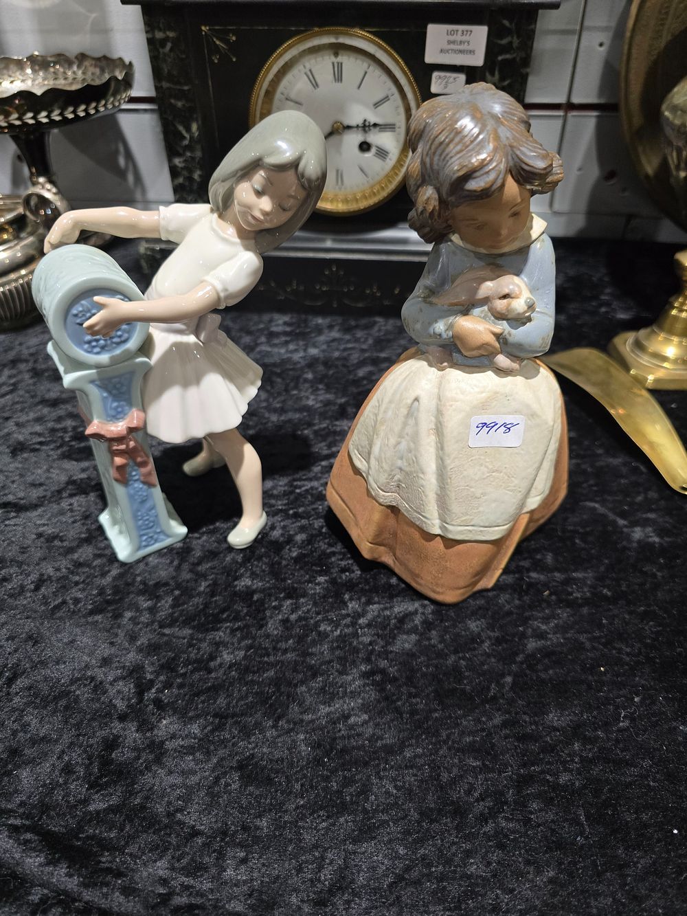Lot 377A: 2 X LLADRO GIRL FIGURINES