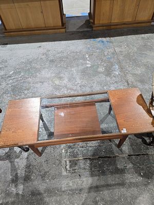 1 X 1970 G PLAN TEAK COFEE TABLEINLAID WITH GLASS CENTER