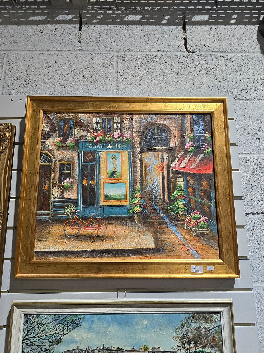 Lot 104: 1 X FENCH SCENE ACRYLIC ON CANVAS BY...