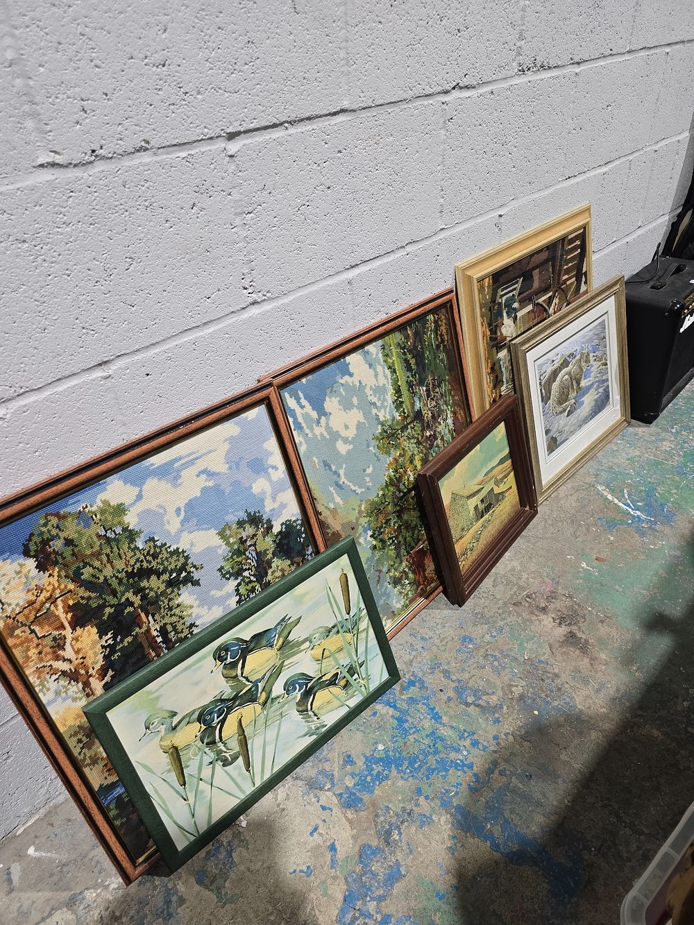 Lot 125: SELECTION OF VARIOUS EMBROIDERYS WITH 3 VARIOUS FRAMED...