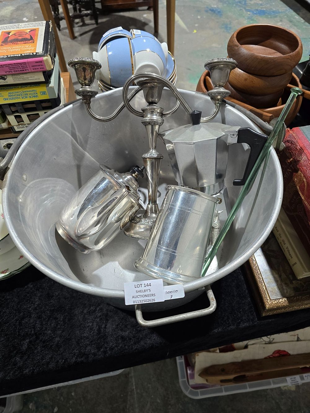 Lot 144: SELECTION OF SILVER PLATED WARE ITEMS WITH LARGE...