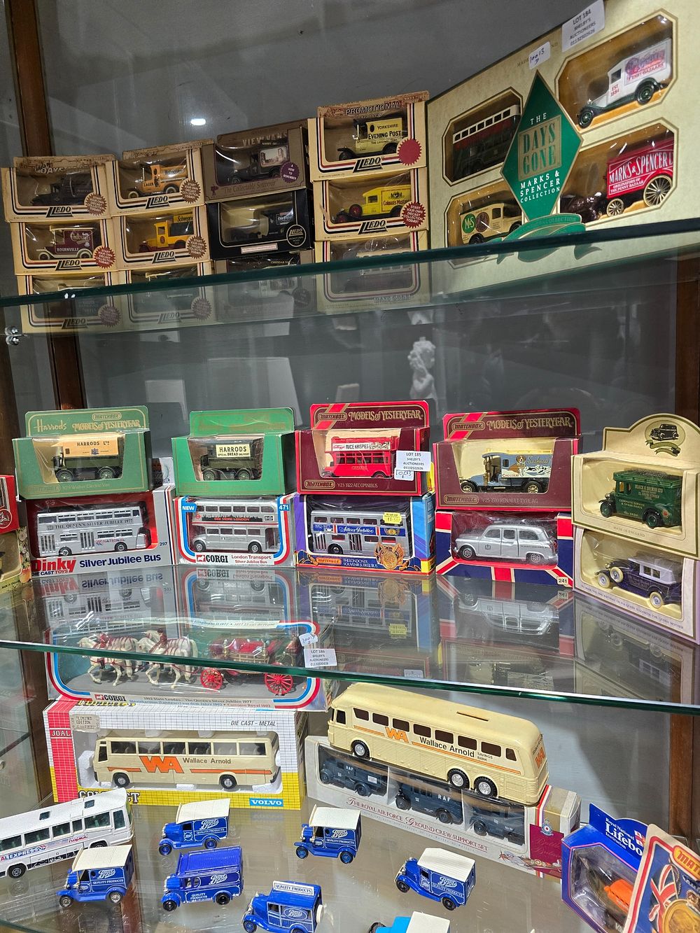 Lot 185: 1 X DINKY SILVER JUBILEE BUS WITH CORGI...