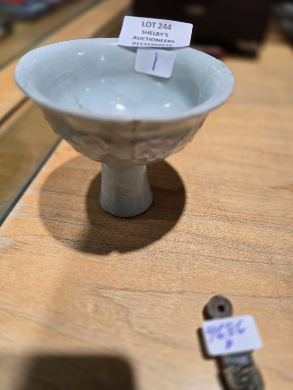 Lot 244: 1 X EARLY CHINESE YUAN DYNASTY STEM CUP...