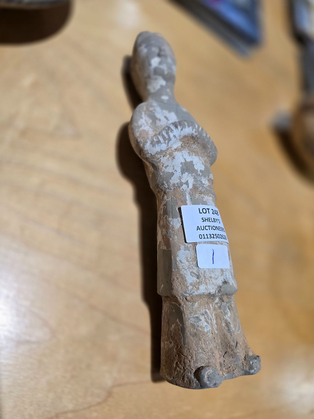 Lot 248: 1 X PRIMITIVE ANTIQUE CHINESE HAND MADE MUD...