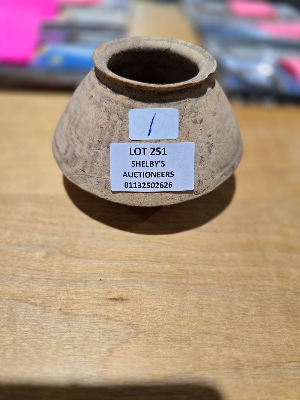 Lot 251: 1 X CIRCA 1800S RED TERRACOTTA VESSEL