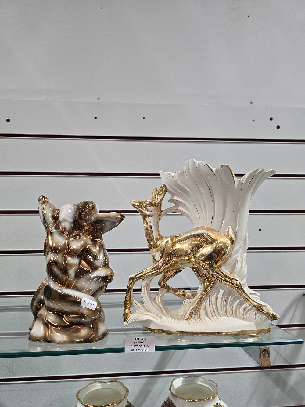 Lot 280: 1 X AXIA LOVERS FIGURINE WITH DEER POTTERY...