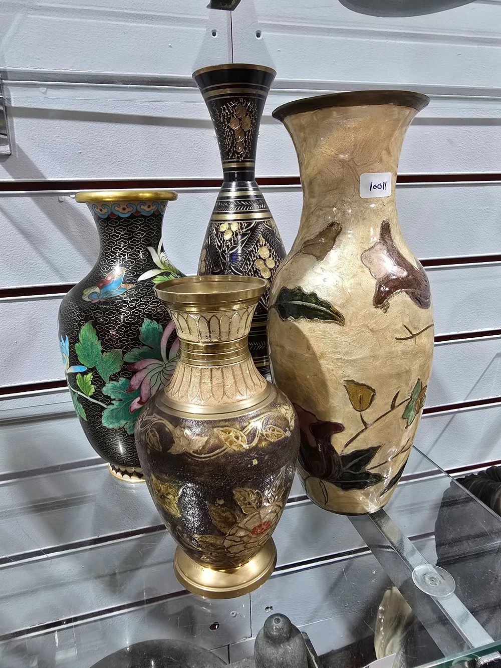 Lot 308: 4 X VARIOUS LARGE CLOISONNE VASES