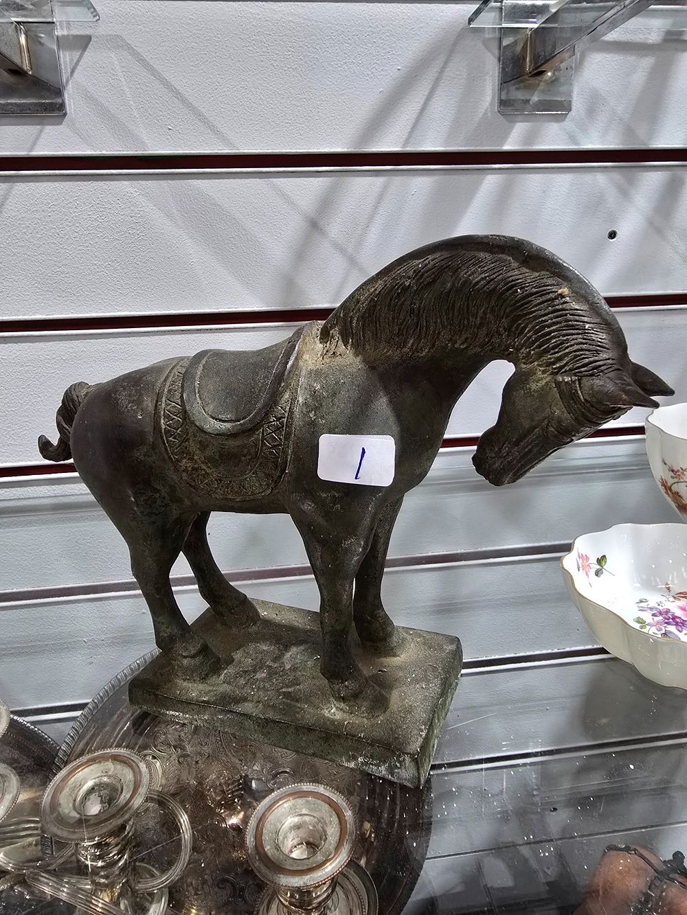 Lot 310: 1 X JAPANESE BRONZE HORSE FIGURINE