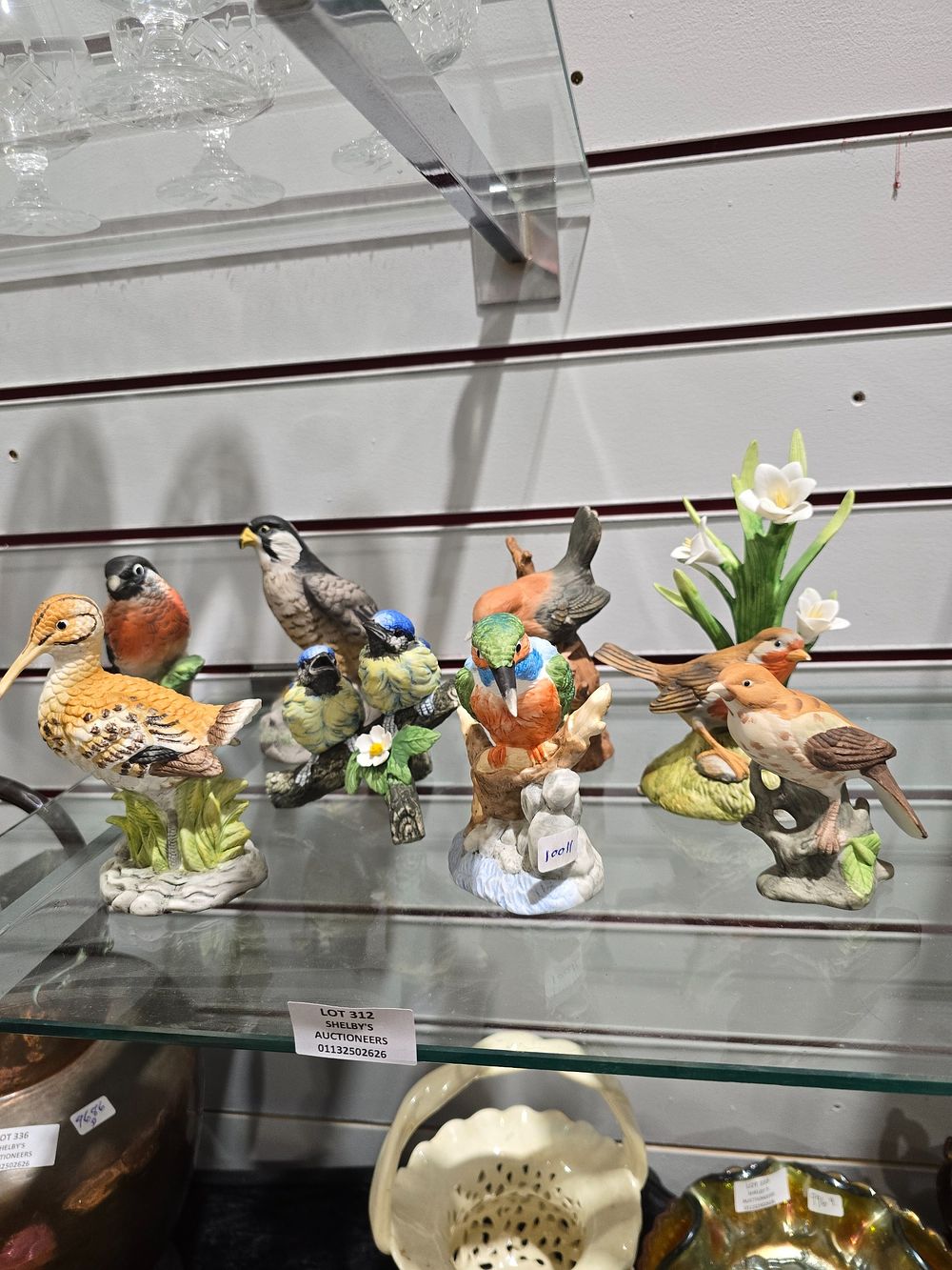 Lot 312: 8 X VARIOUS POTTERY BIRD FIGURINES