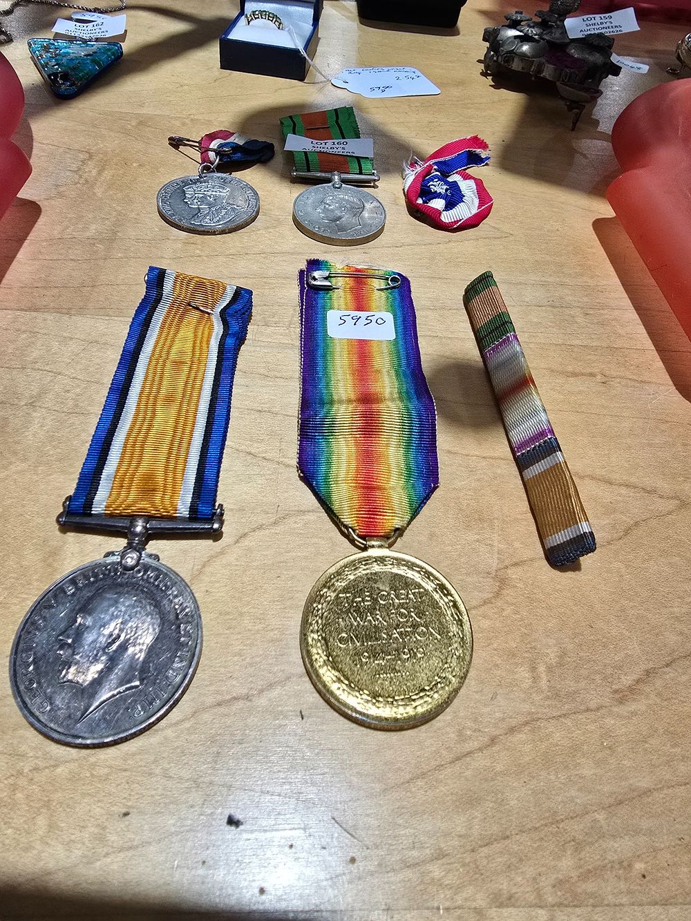 Lot 160: 2 X WW1 MEDALS 191616 SPR H S...