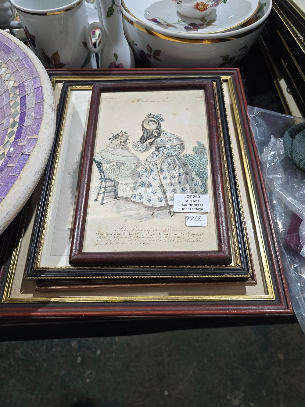 Lot 260: 5 X VARIOUS VICTORIAN LADY PRINTS