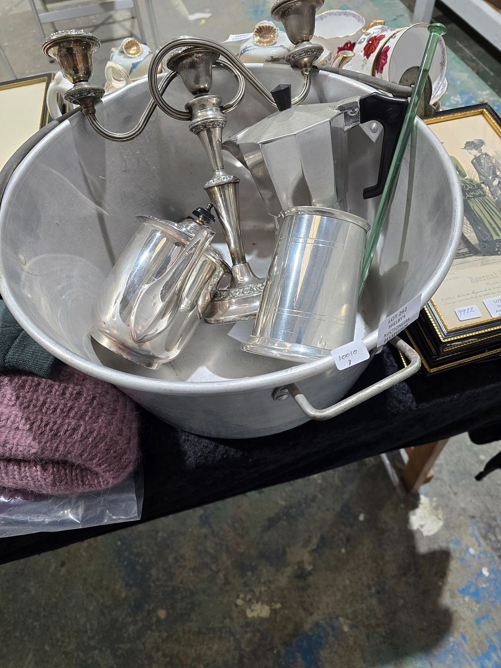 Lot 262: SELECTION OF SILVER PLATED WARE ITEMS WITH LARGE...
