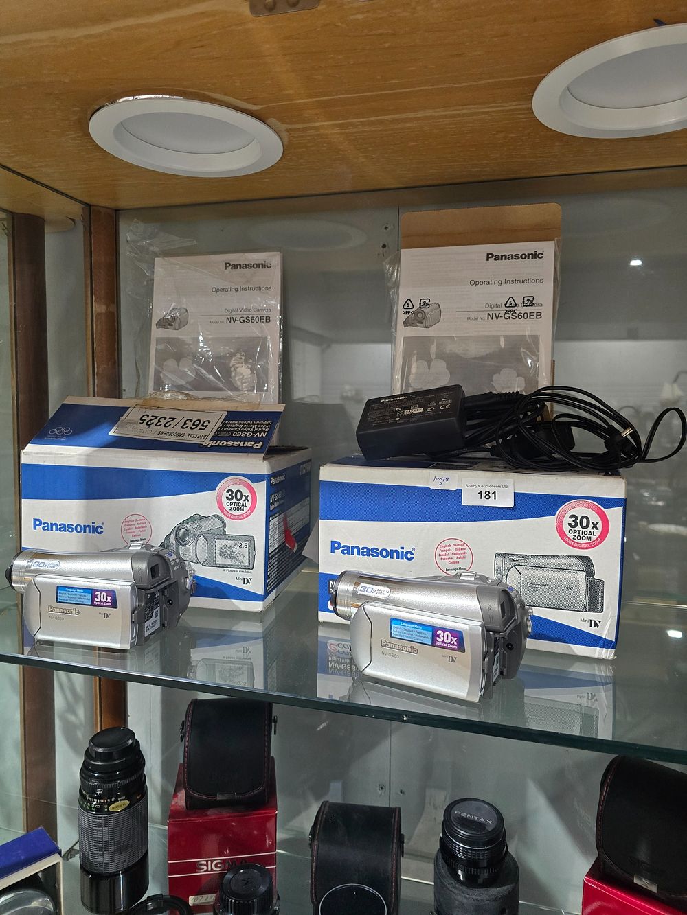 Lot 181: 2X PANASONIC NV GS60 DIGITAL VIDEO CAMERAS ONLY...