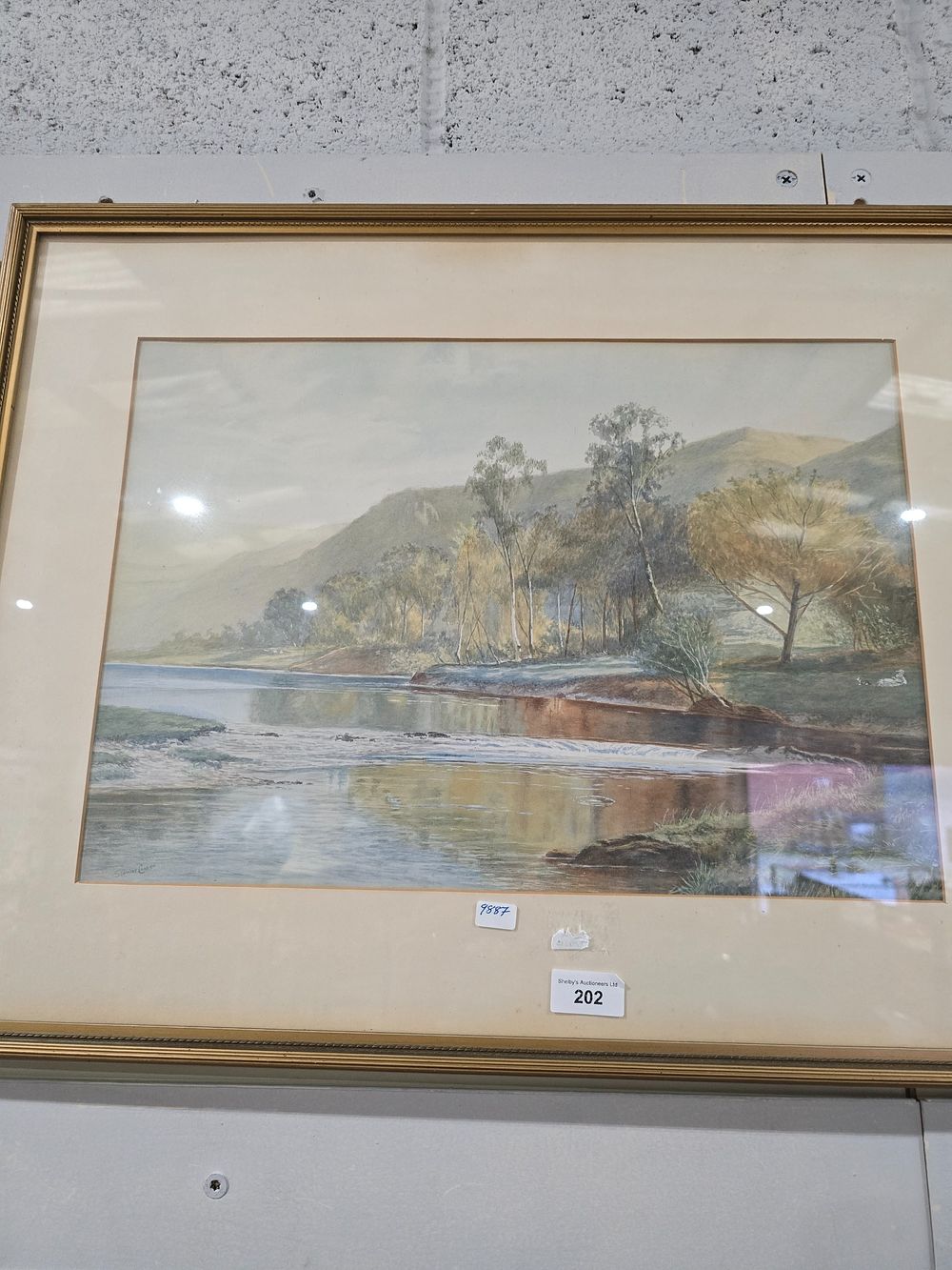 Lot 202: 1 X WATER COLOUR LANDSCAPE SCENE BY ARTIST...