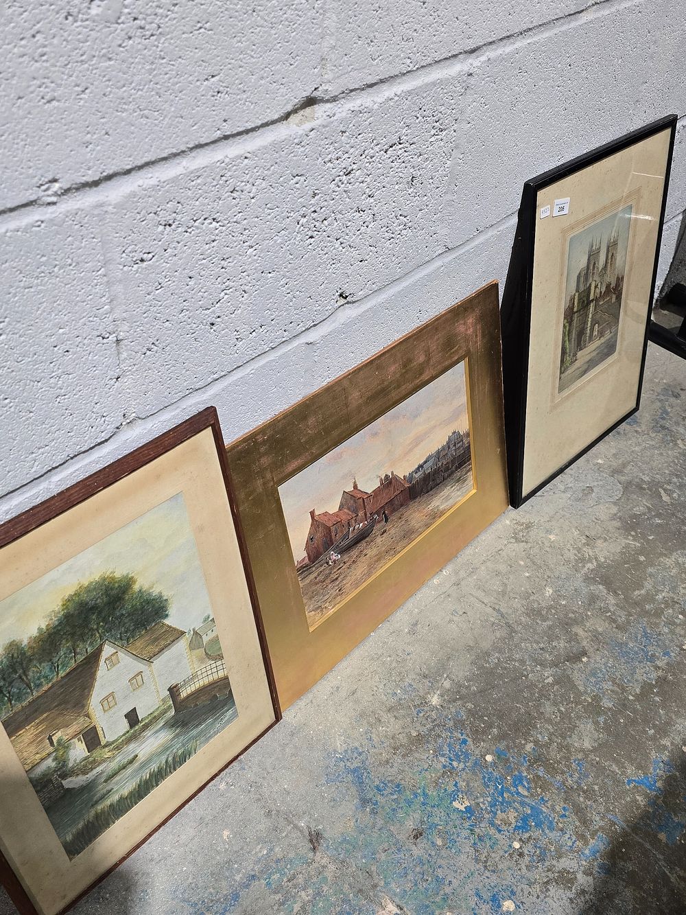 Lot 206: THE OLD MILL FAIRFORD WATER COLOUR BY GLADSTONE...