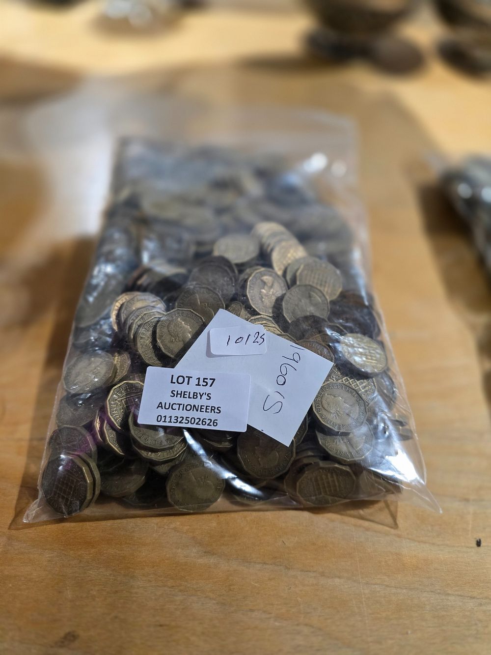Lot 157: 1X BAG CONTAINING LARGE AMOUNT OF THREE PENNY...