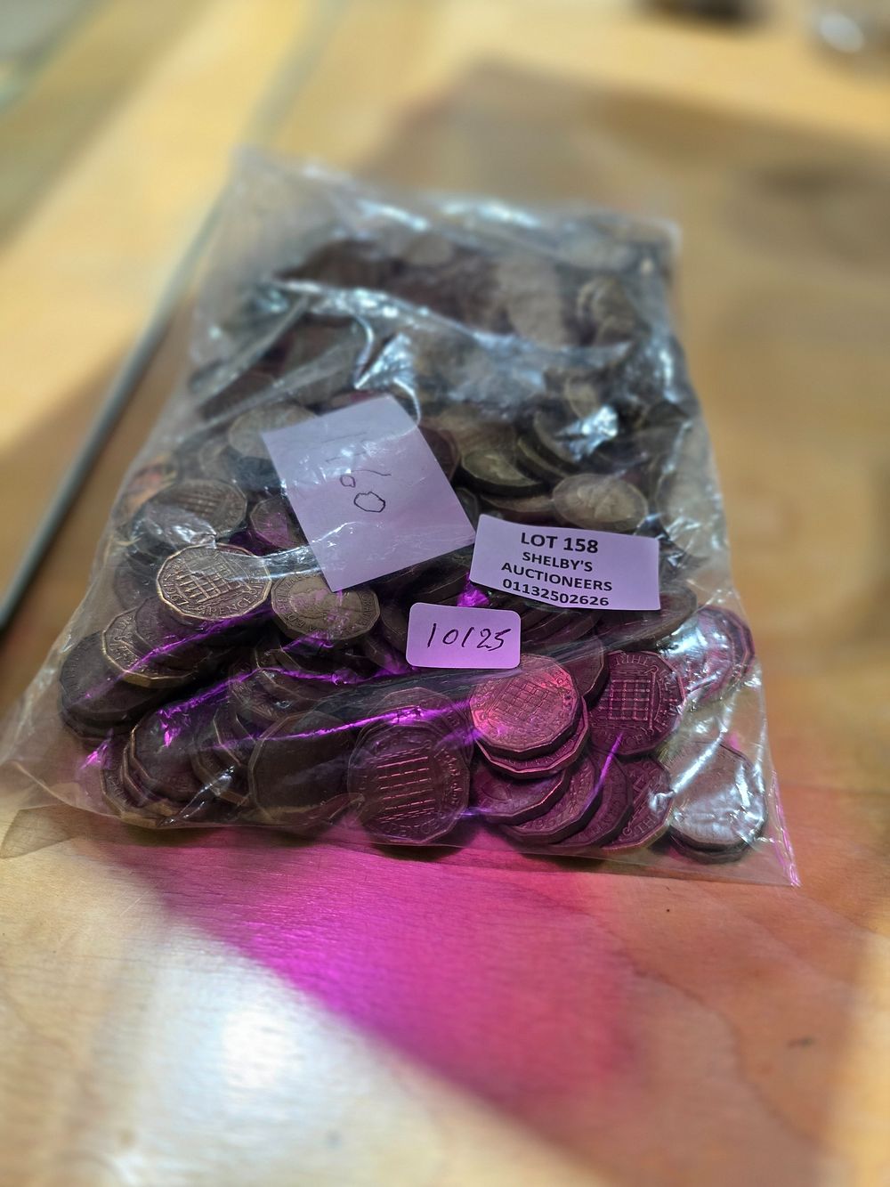 Lot 158: 1X BAG CONTAINING LARGE AMOUNT OF THREE PENNY...