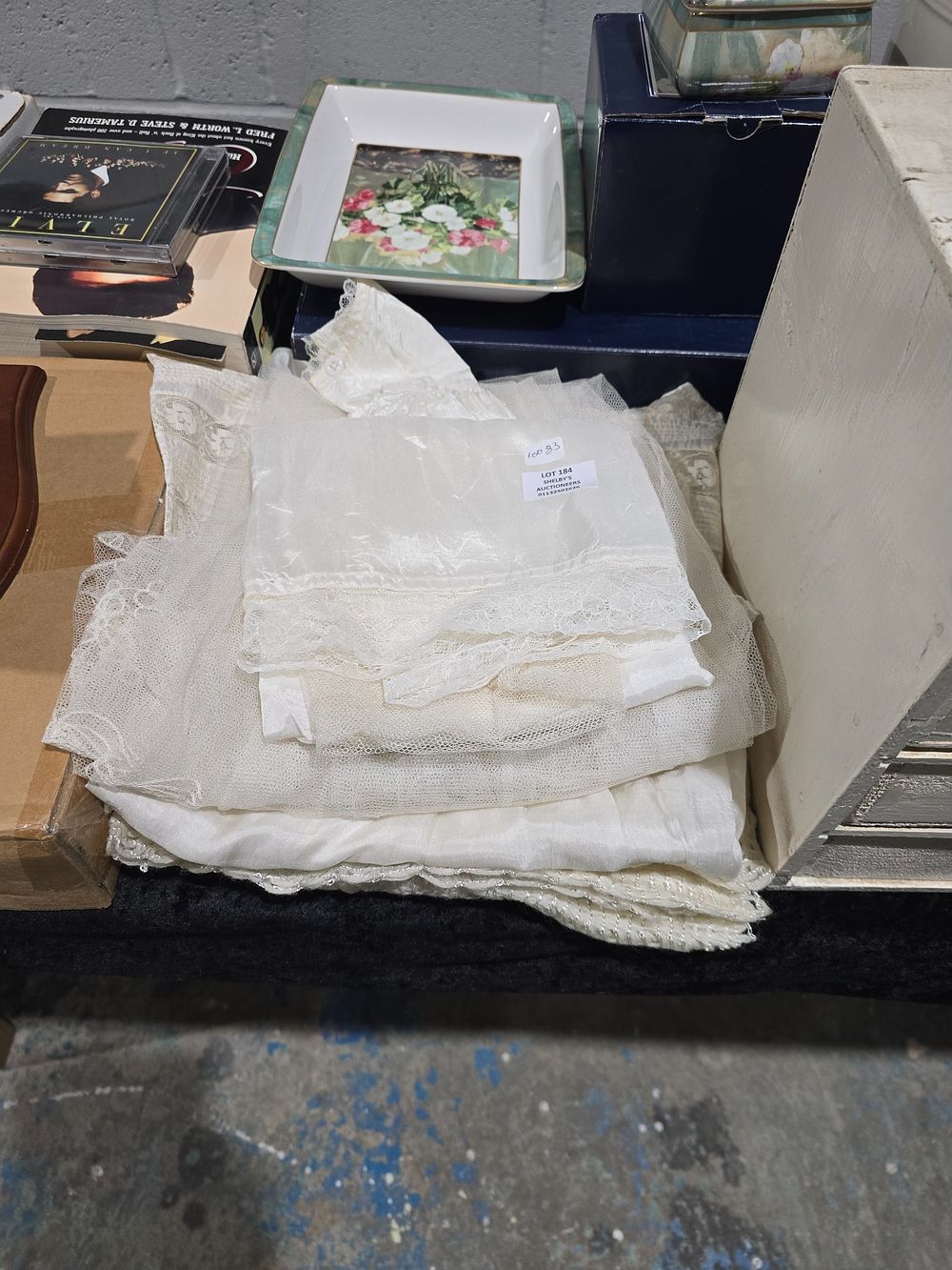 Lot 184: SELECTION OF CHRISTENING GOWN ITEMS VARIOUS AGES