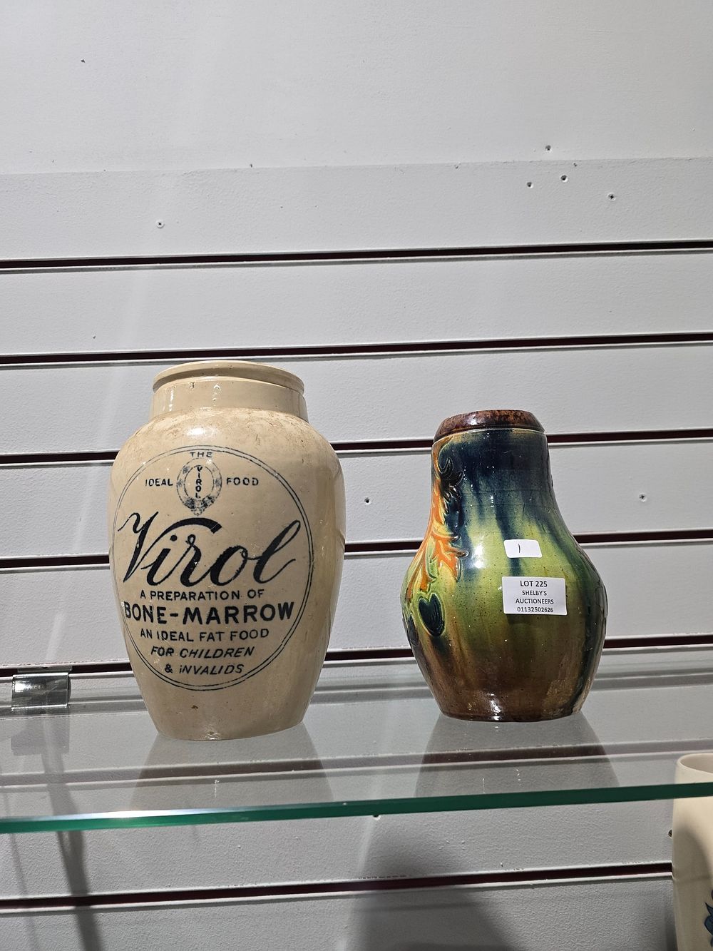 Lot 225: 1 X VISOL BONE MARROW PREPERATION POTTERY JAR...