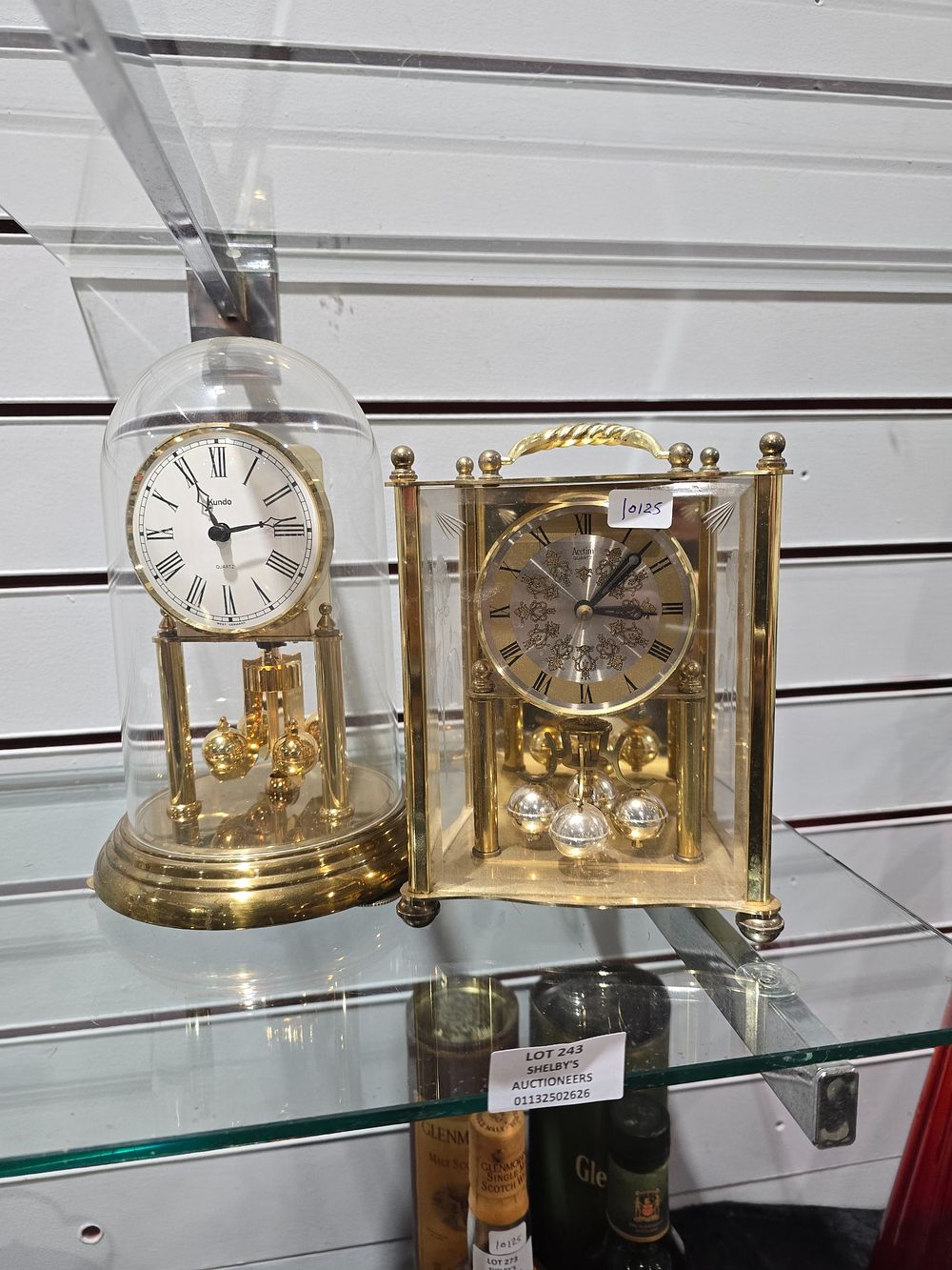 Lot 243: 2 X MANTLE CLOCKS KUNDO AND ACTIM