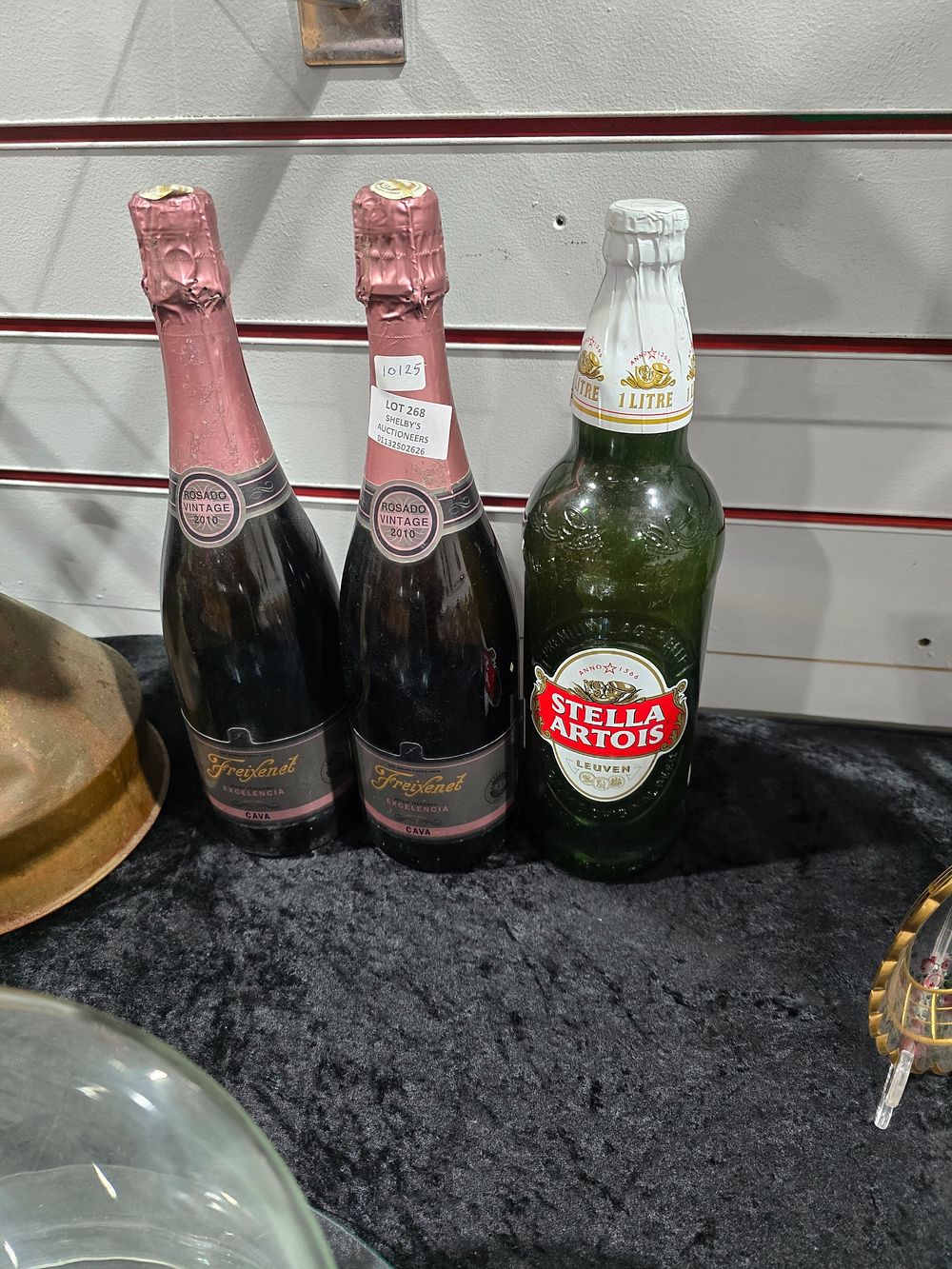 Lot 268: 1 X BOTTLE OF STELLA WITH 2 X...