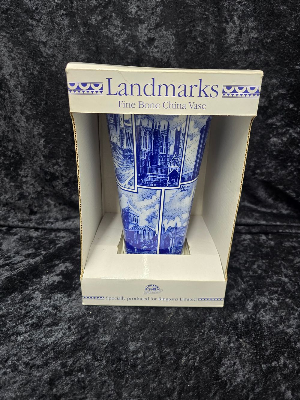 Lot 155: ringtons land marks boxed china vase