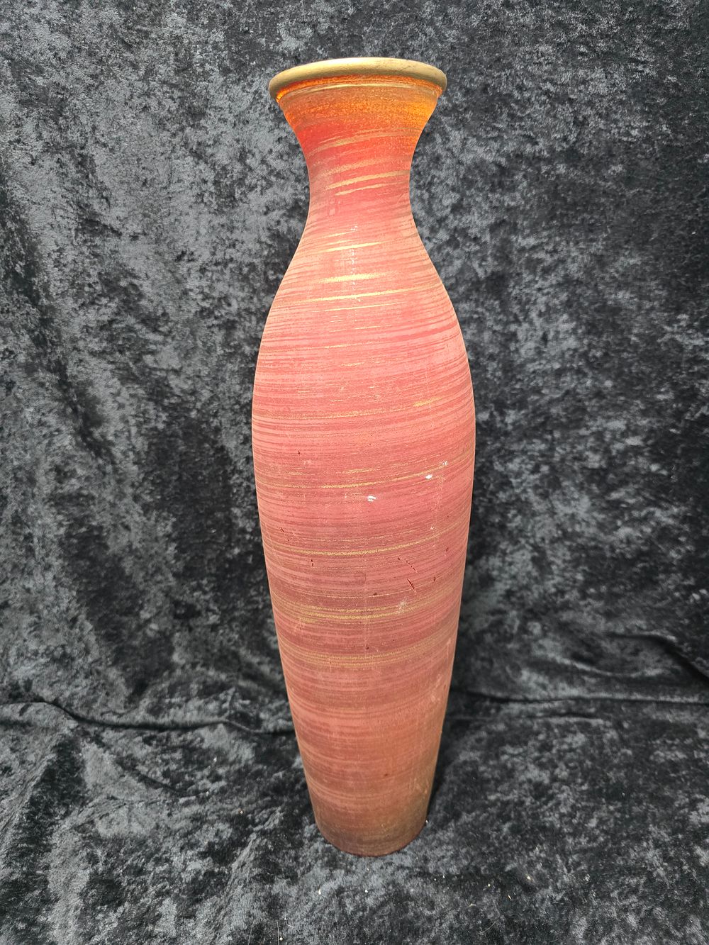 Lot 203: large red glass vase
