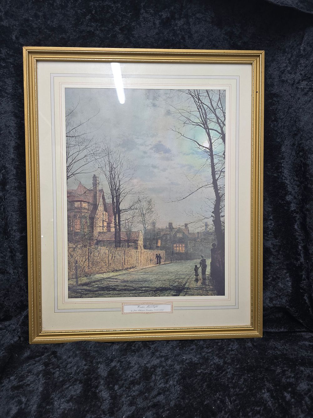 Lot 221: winter moonlight print by john atkinson grimshaw