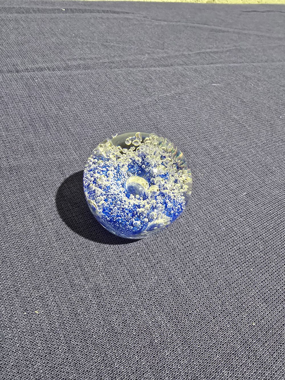 Lot 233: small blue glass paper weight