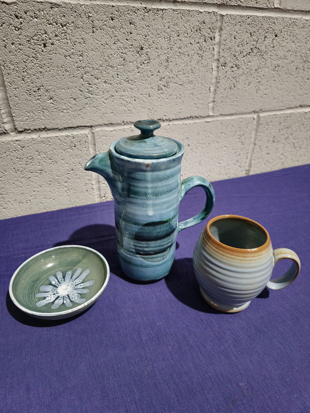 Lot 247: studio art tea pot made in england