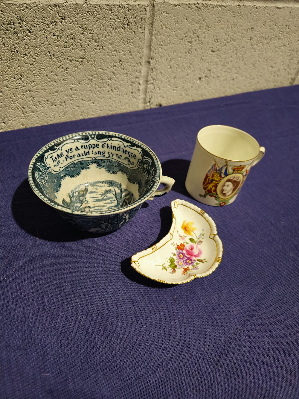 Lot 248: royal crown derby posy dish with grafton cup and victorian tea cup