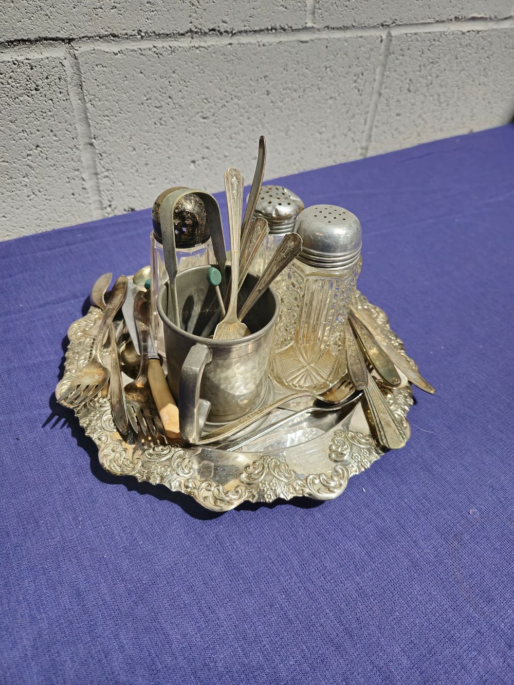 Lot 250: selection of silver plated ware items