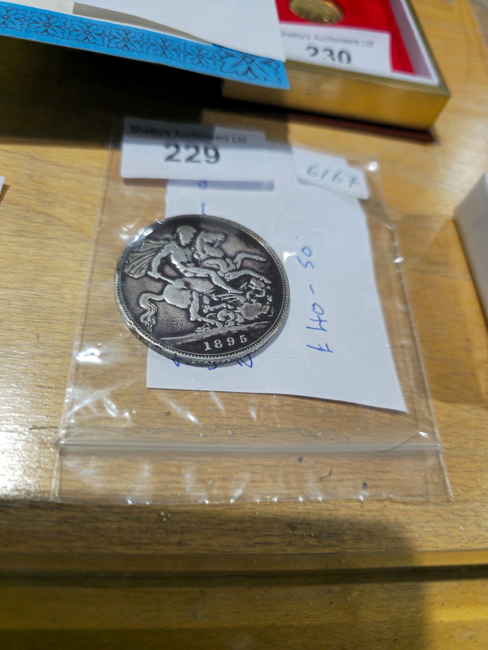 Lot 229: silver 1895 victoria crown coin