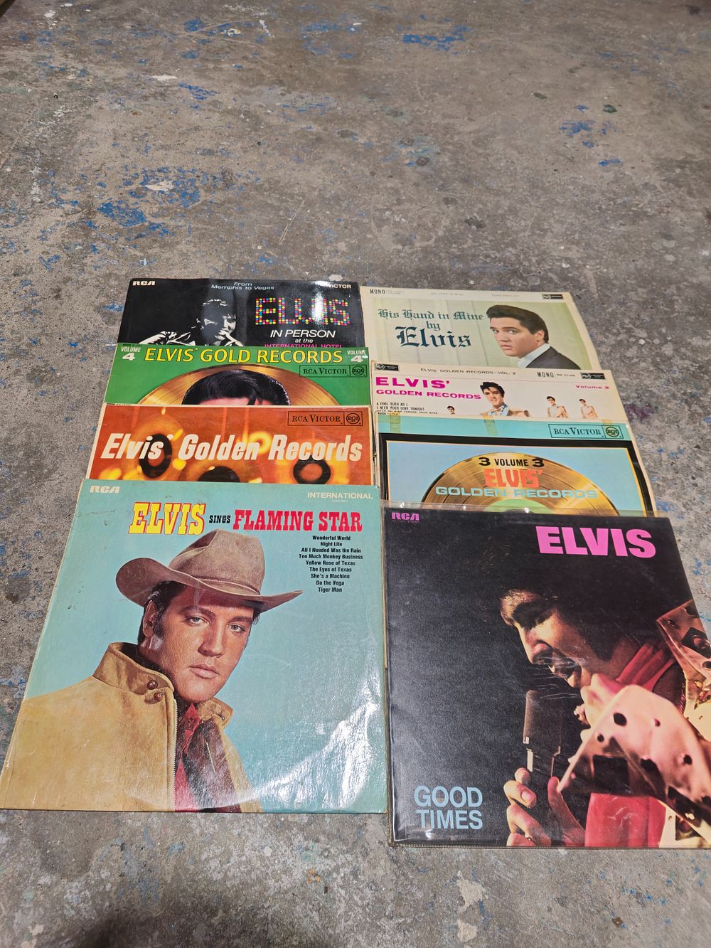 Lot 313: 8 x various elvis records
