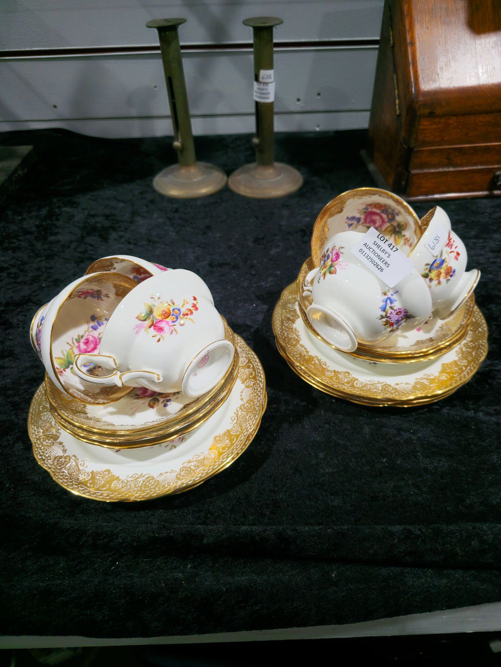 Lot 417: selection of hammersley porcelain tea set items