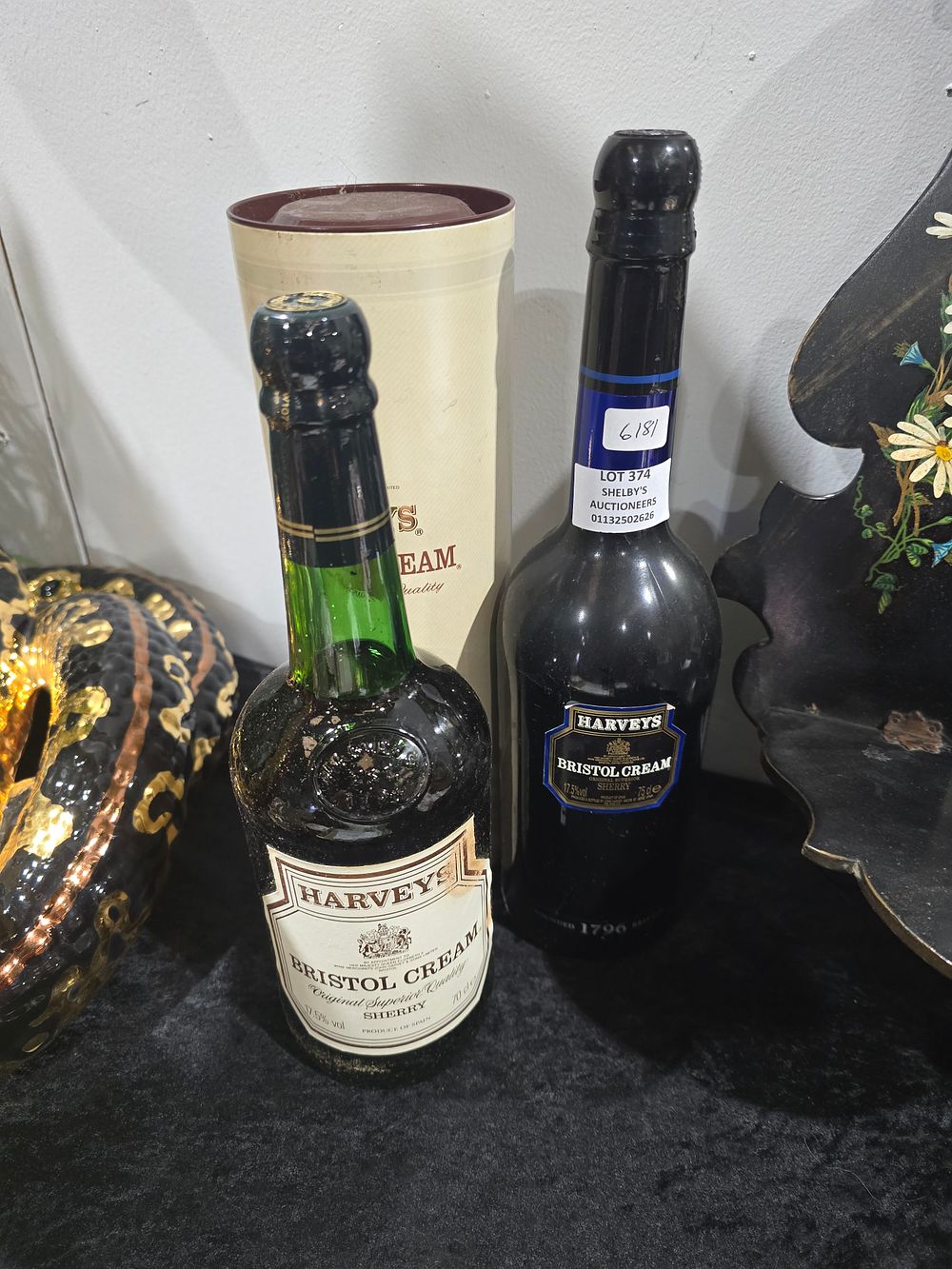Lot 374: 2 x bottles of harveys bristol cream